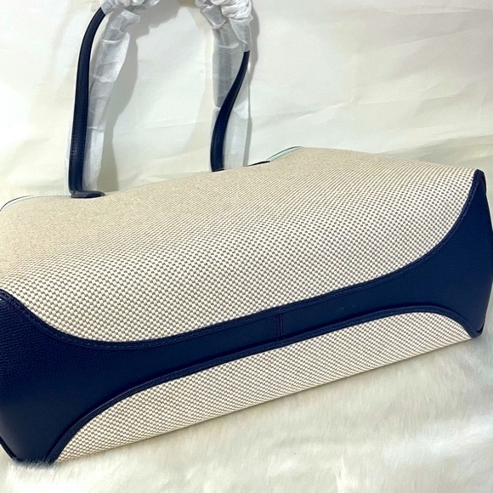 Kate Spade Blue Canvas Large Tote with Wristlet - Picture 4 of 15